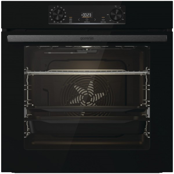 BOS6737E13BG Einbaubackofen schwarz, 77 l, Pizza-Stufe, schnelles Vorheizen, Hefeteig-Gärstufe, 59,5 cm breit, A