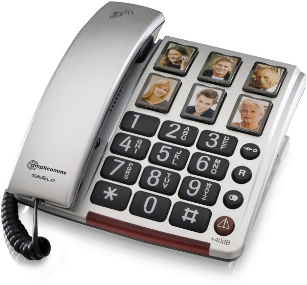 BigTel 40 Plus Schnurgebundenes Telefon silber