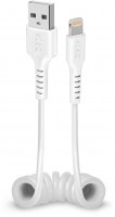 USB > Lightning Spiralkabel (0,5m) weiß