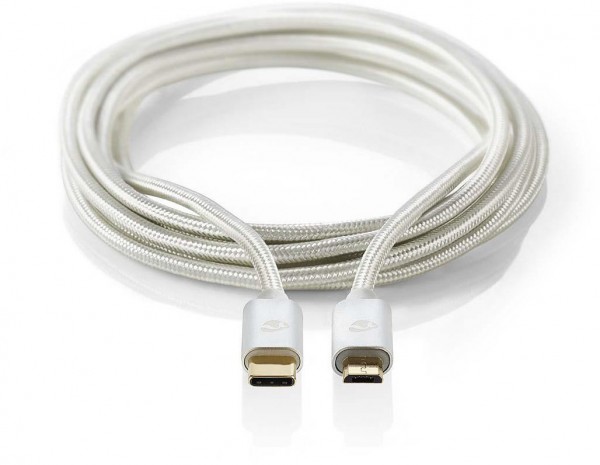 CCTB60650AL20 USB 2.0-Kabel (2m) aluminium Typ C-Stecker>Micro-B-Stecker