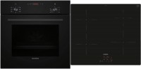 EQPOWER33I Herdset mit Induktionskochfeld bestehend aus HB013FBB1 + EU611BEB6E schwarz + rahmenlos