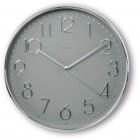 Korsika Wanduhr silber/grau