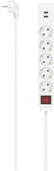 Steckdosenleiste 5-fach (1,4m) weiss