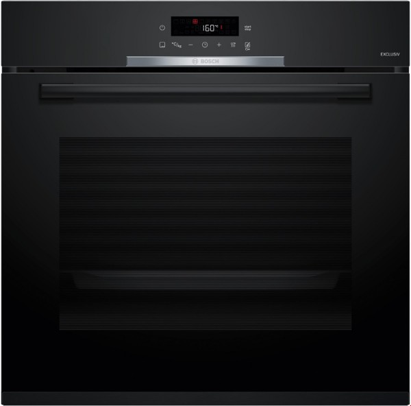 HBG3720B4 Einbaubackofen schwarz, 71 l, Pizza-Stufe, schnelles Vorheizen, pyrolytische Selbstreinigung, 59,4 cm breit, A+