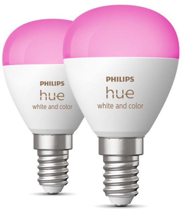 Philips Hue White & Color Ambiance Luster LED Lampe E14 2er-Set - Weiß