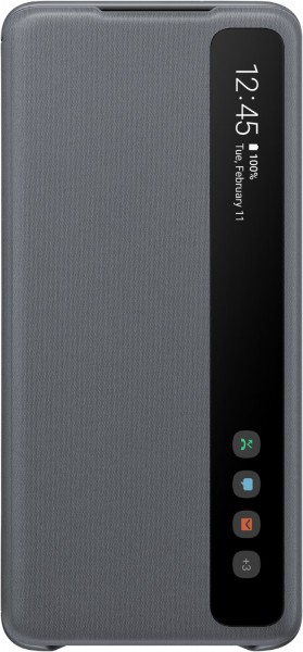 Clear View Cover für Galaxy S20+ grau