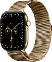 Apple Watch Series 12 (46mm) GPS+5G Smartwatch Titan mit Milanaise Armband M/L brilliantgold/brilliantgold
