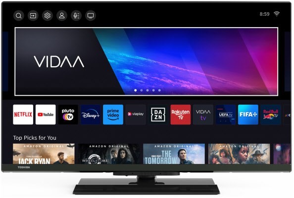 32WV3E63DA 80 cm (32") LCD-TV mit LED-Technik schwarz, HD Ready, Smart-TV, DVB-T2/DVB-C/DVB-S2, Sprachsteuerung