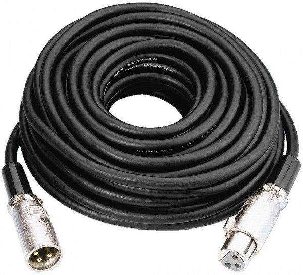 MEC-1000/SW XLR-Kabel (10m) XLR-Kupplung > XLR-Stecker schwarz