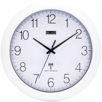506407 Funkgesteuerte Wanduhr weiß/silber