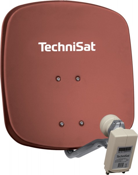 DigiDish 45 Universal-Twin-LNB Satellitenantenne ziegelrot
