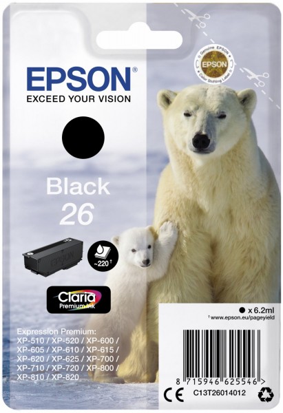 Singlepack 26 Claria Premium Ink Tintenpatrone schwarz