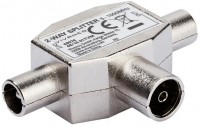 TV-Verteiler 2-fach Koax-Buchse > 2x Koax-Stecker