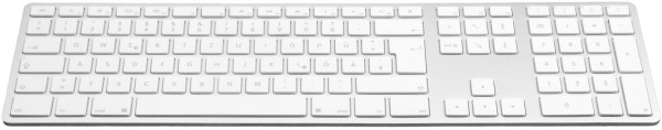 Wireless Aluminium Keyboard (DE) Bluetooth Tastatur silber