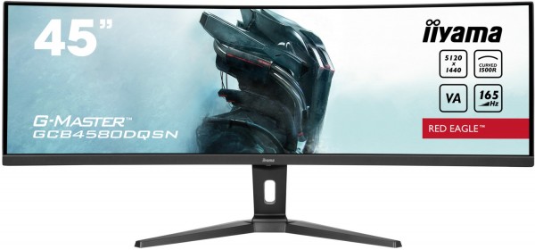 G-Master GCB4580DQSN-B1 113 cm (44") Gaming Monitor mattschwarz, Super Ultrawide (5120x1440), 0,8 ms Reaktionszeit, gebogen