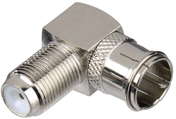 F-Stecker (push on)/F-Kuppl., 90°