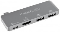 Connect C4 USB Type-C Adapter mit USB-C PD, HDMI, 2x USB 3.0 aluminium