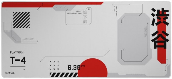 GXT 759 XXL Japan Gaming Mauspad weiß/rot