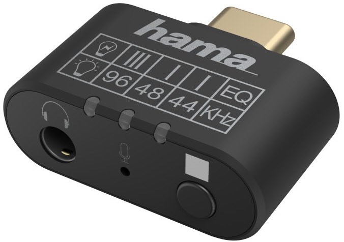 Audio-Adapter USB-C-Stecker>3,5-mm-Klinke-Buchse schwarz