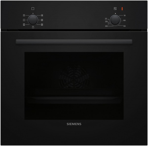 HB010FBA1 Einbaubackofen schwarz, 66 l, schnelles Vorheizen, 59,4 cm breit, A, iQ100