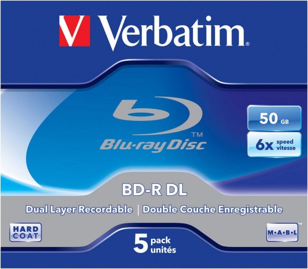 BD-R DL 50GB 6X (5er Jewel Case) Blu-ray Disc