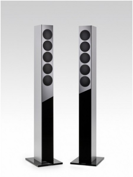 Re:sound G elegance /Stück Stand-Lautsprecher silber/schwarz
