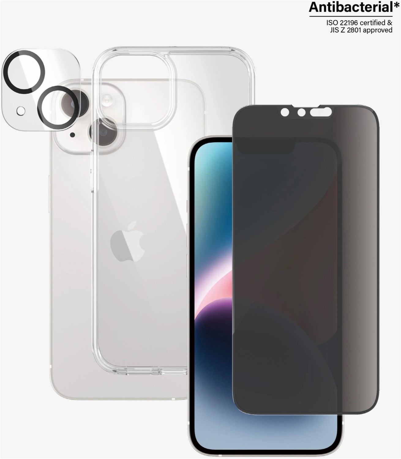 Displayschutz + Case Bundle Privacy, für iPhone 14