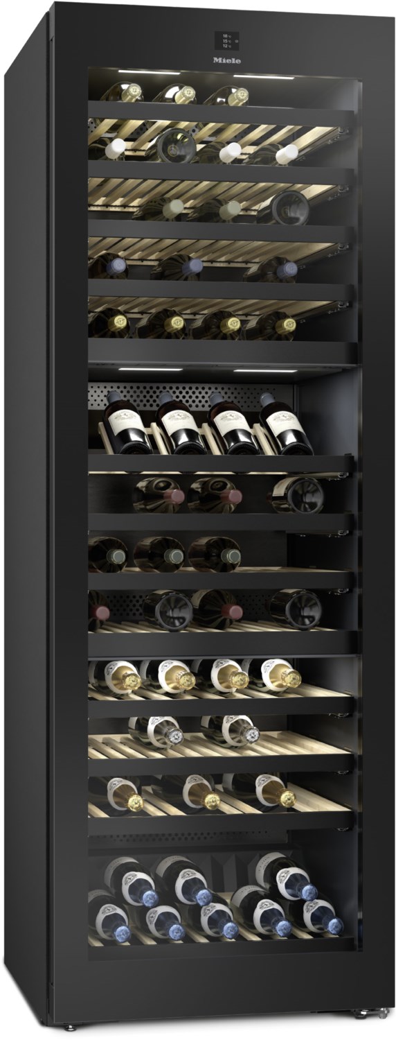 KWT 4995 F Weintemperierschrank obsidianschwarz