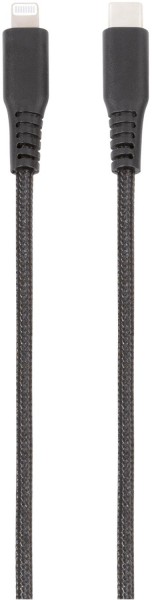 LongLife USB-C>Lightning (1,5m) Datenkabel schwarz
