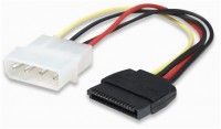 SATA Stromkabel (15cm) 4-Pol Molex St. > 15-Pol Bu.
