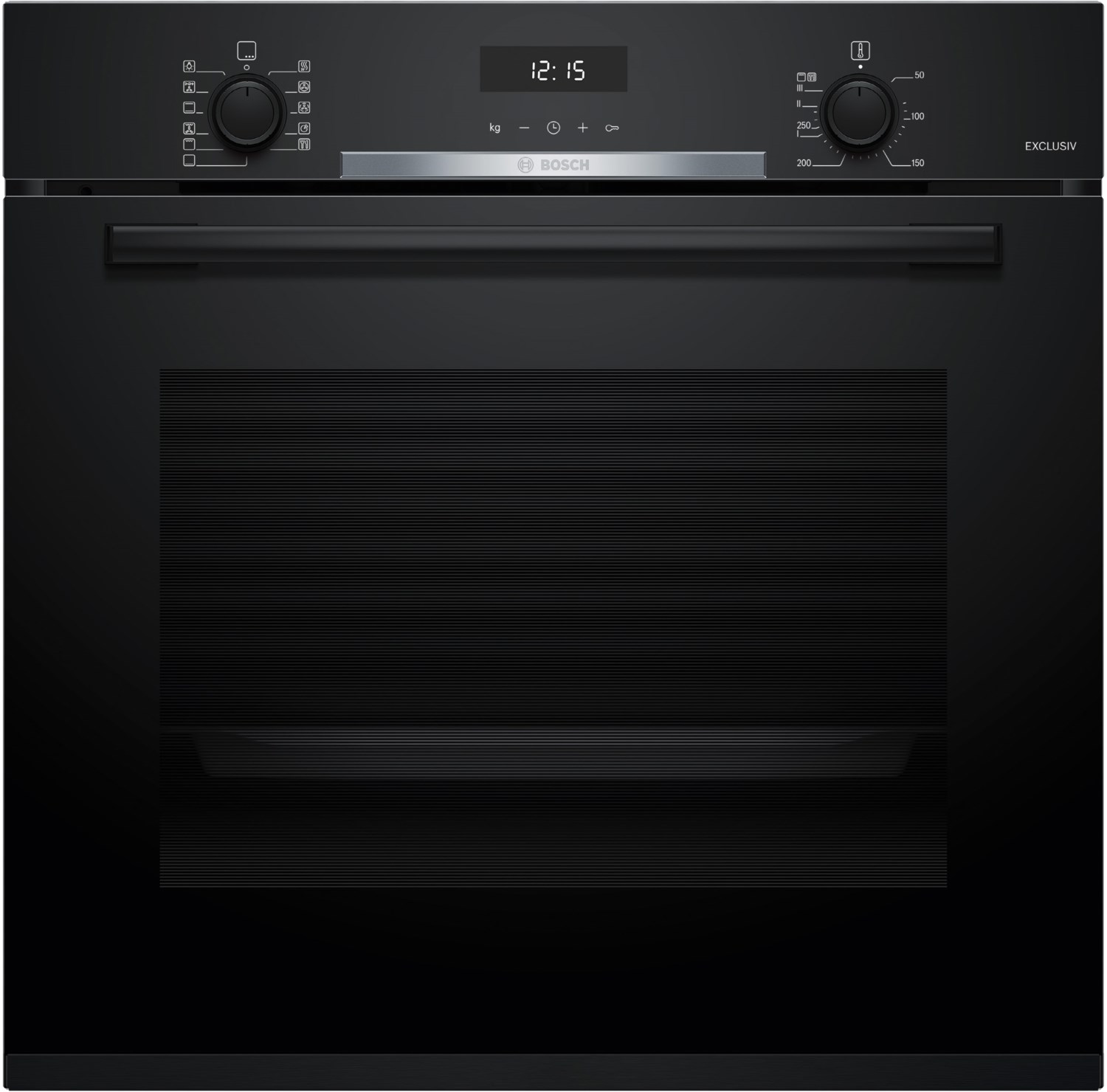 HBG337AB4 Einbaubackofen schwarz, 71 l, Pizza-Stufe, schnelles Vorheizen, Rückwand katalytisch beschichtet, 59,4 cm breit, A+, Serie 6