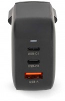 WGCHA70WBK GaN Netzladegerät (70W) USB, 2x USB Type-C schwarz