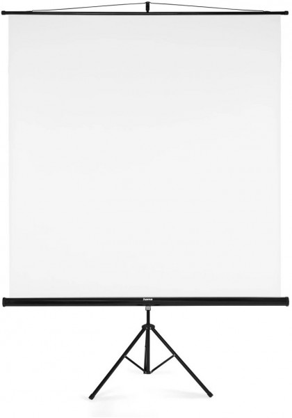 Leinwand mit Stativ 180x180cm weiß