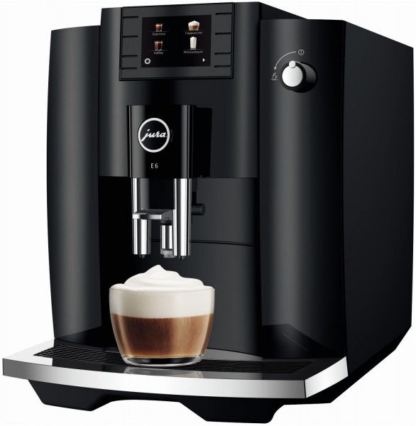 E6 Kaffee-Vollautomat Piano Black (EC), Cappuccino, 15 bar, 1,9 l, schwarz