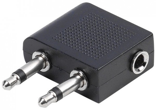 46/12 09 Klinkenadapter 2x 3,5mm Stecker -> mono-3,5mm Bu.