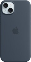 Silikon Case mit MagSafe für iPhone 15 Plus sturmblau