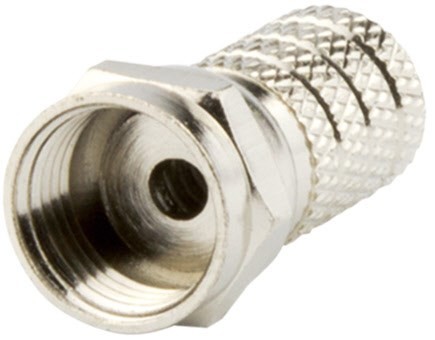 F 3 F-Stecker 4mm (2 Stück) schraubbar