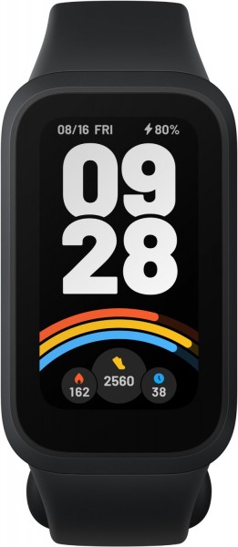 Smart Band 9 Active Activity Tracker schwarz, Schlafüberwachung, 18 Tage Akkulaufzeit, Trainingsdatenerfassung, wasserdicht, Schrittzähler