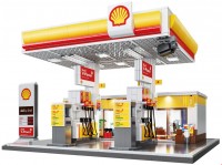 CaDA Shell Tankstelle Bricks mit Shop und Waschanlage