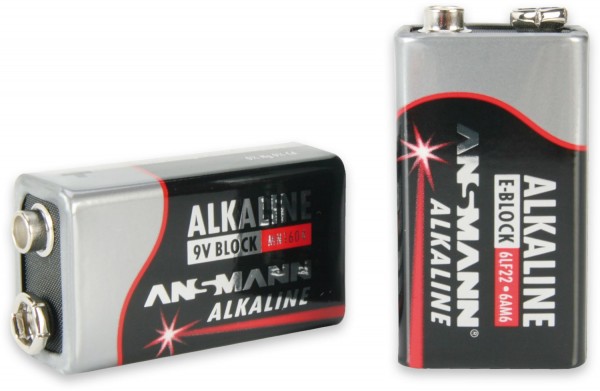 Alkaline Red 2er Pack Batterie schwarz