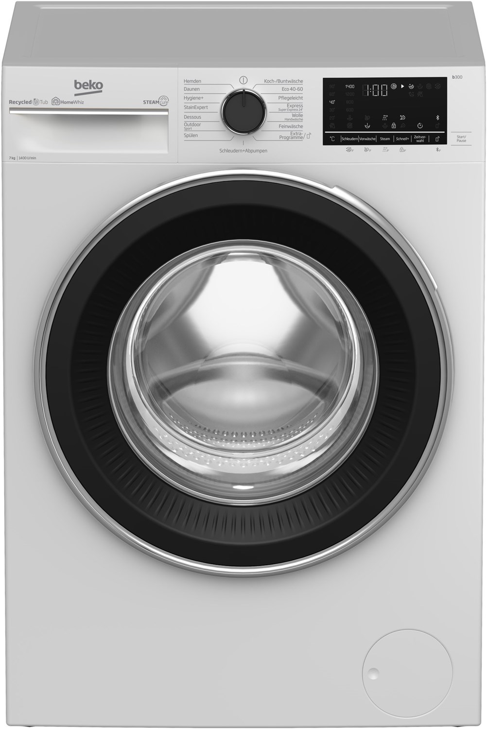 b300 B3WFU57413W Stand-Waschmaschine-Frontlader weiß / A