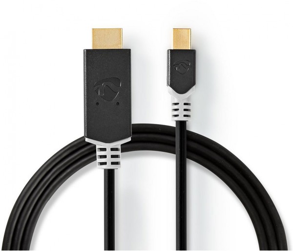 CCBP37604AT20 Mini-DP Kabel (2m) anthrazit Mini-DisplayPort-St.>HDMI-Stecker