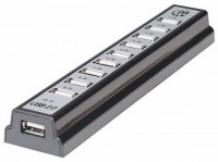 Desktop Hub USB 2.0 10-Port schwarz