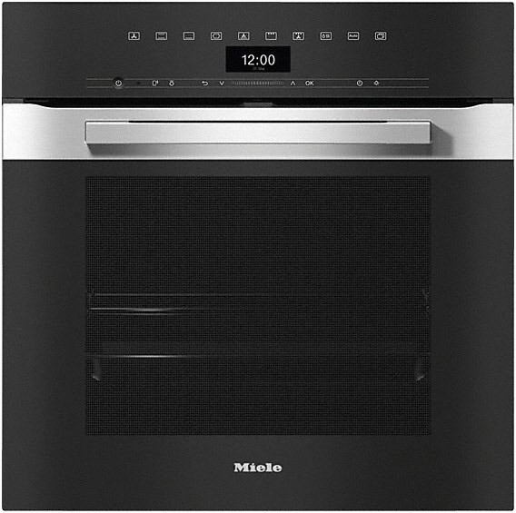 H 7460 B Einbaubackofen edelstahl/cleansteel, 76 l, schnelles Vorheizen, Rückwand katalytisch beschichtet, 59,5 cm breit, A+
