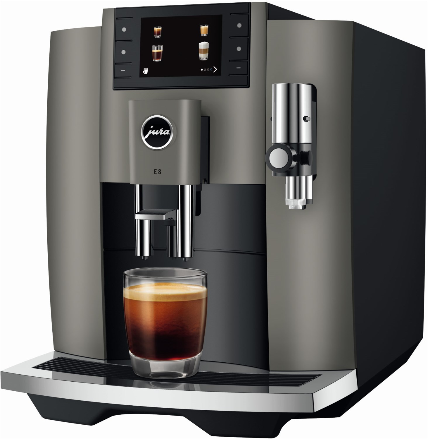 E8 Kaffee-Vollautomat Dark Inox (EC)