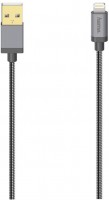 USB-Kabel mit Lightning Con. (0,75) für iPhone/iPad schwarz/silber