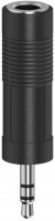 Stereo Audio-Adapter 3,5mm-Klinken-Stecker>6,3mm-Klinken-Kupplung schwarz