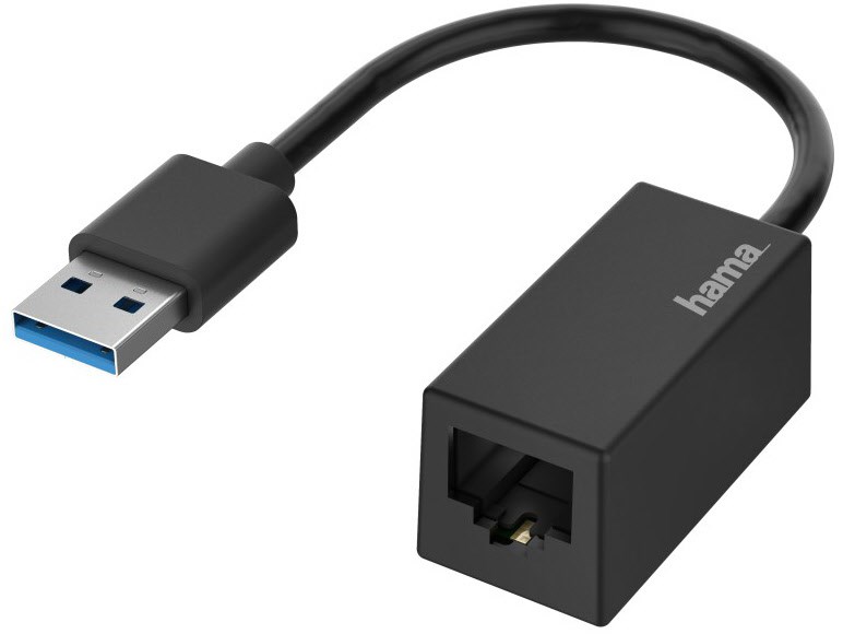 USB-A auf RJ45/LAN-Adapter Gigabit Ethernet 10/100/1000 Mbit/s schwarz