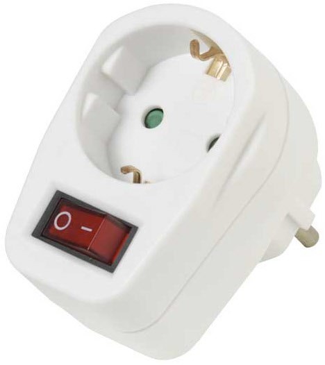 AS 1 W Steckdosenadapter weiß
