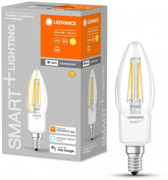 Smartes LED-Filament 4W, E14